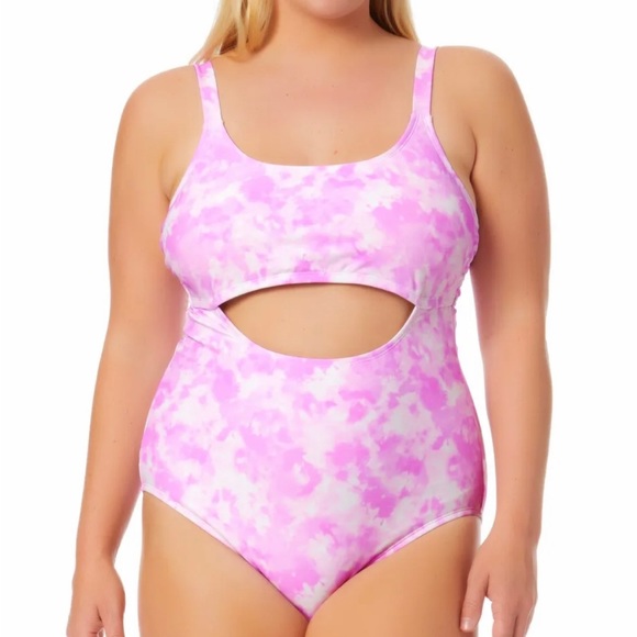 California Waves Plus Tie-Dye Cutout One-Piece Swimsuit Size 0 (12/14) (D) - Picture 1 of 1